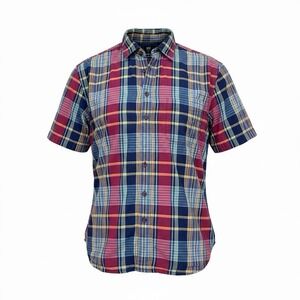 Uniqlo Men's Short Sleeve Button Up Shirt Plaid Multicolor Cotton XS